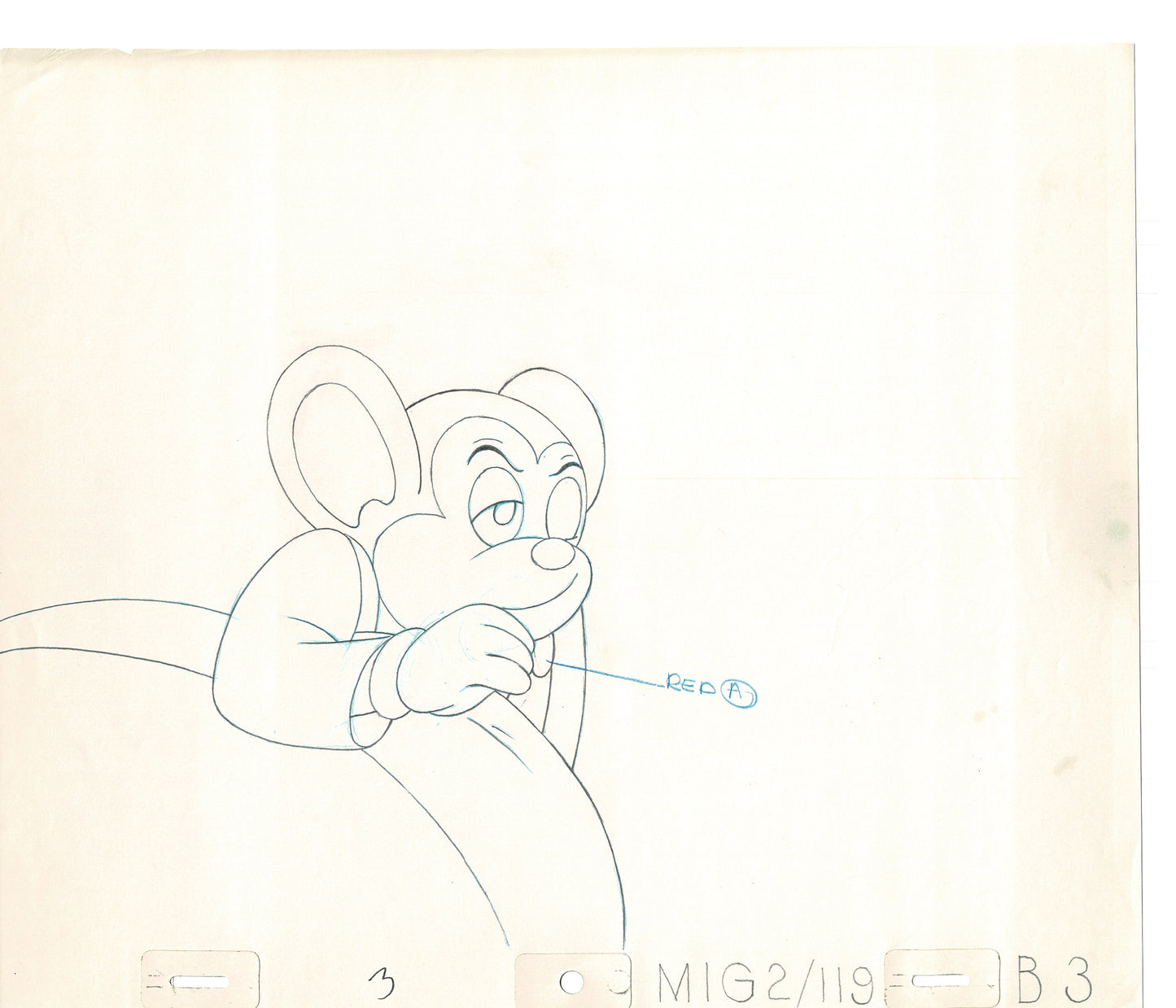 Mighty Mouse 2 LOT of Cartoon Production Animation Cel Drawings from Filmation MD-51