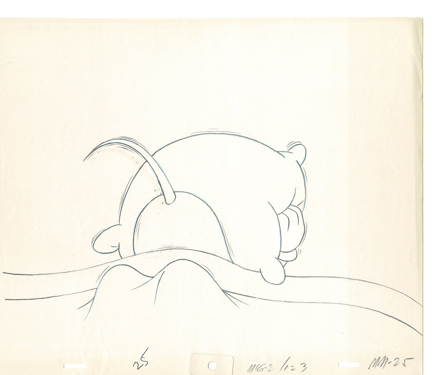 Mighty Mouse 2 LOT of Cartoon Production Animation Cel Drawings from Filmation MD-71
