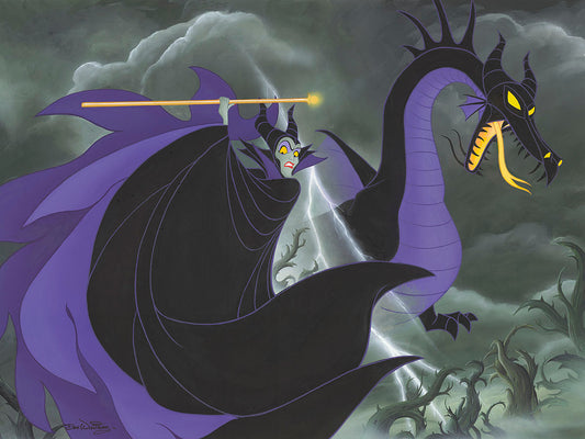 Sleeping Beauty Maleficent Walt Disney Fine Art Don "Ducky" Williams Signed Limited Edition of 195 Print on Canvas "Mistress of Evil"