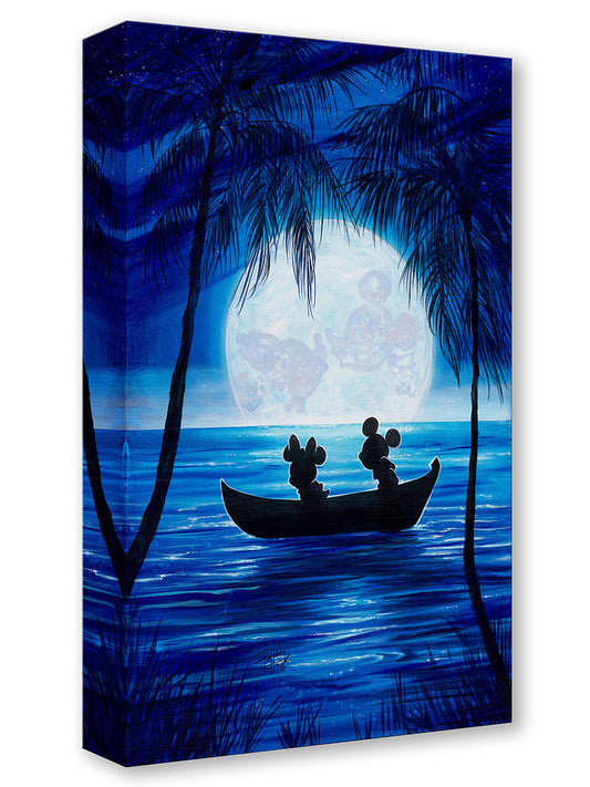 Mickey Mouse Minnie Mouse Walt Disney Fine Art Stephen Fishwick Limited Edition Treasures on Canvas Print TOC "Moonlight Moment"