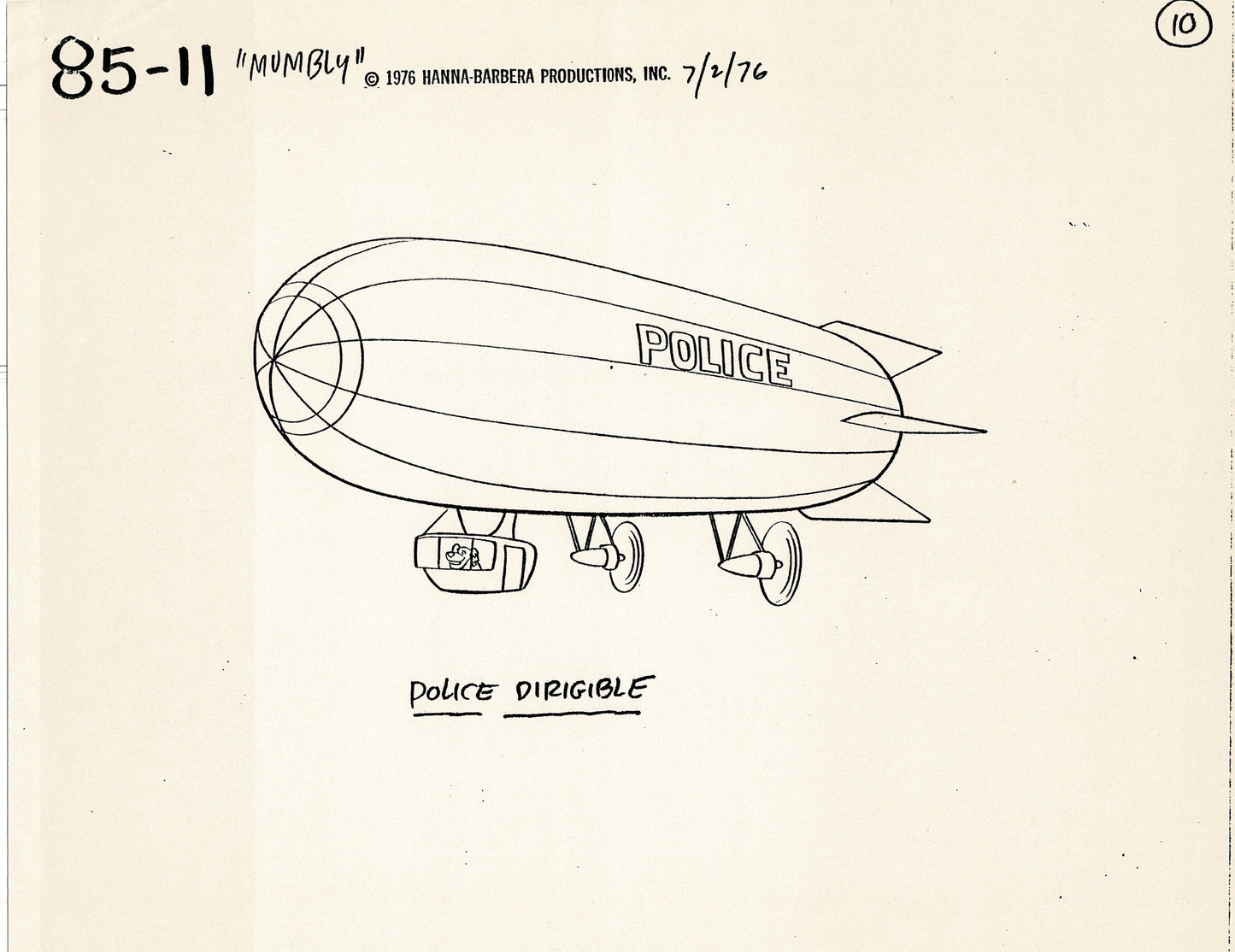 Mumbly Cartoon Show 1976-7 Model Sheet Copy lot of 12 Pages Hanna Barbera