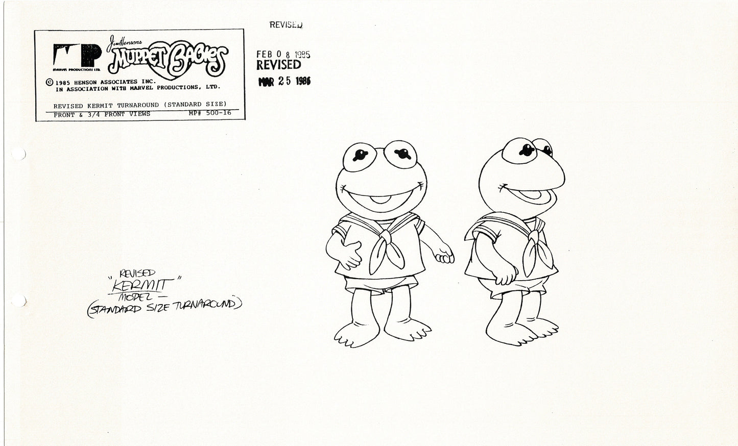 Muppets Disney Muppet Babies Production Animation Model Copy Lot of 25 Jim Henson Marvel 2