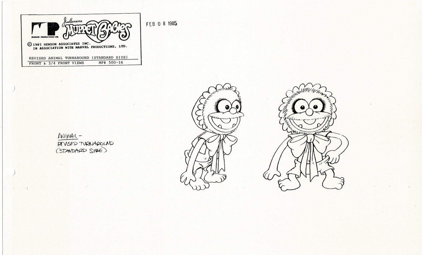 Muppets Disney Muppet Babies Production Animation Model Copy Lot of 25 Jim Henson Marvel 2