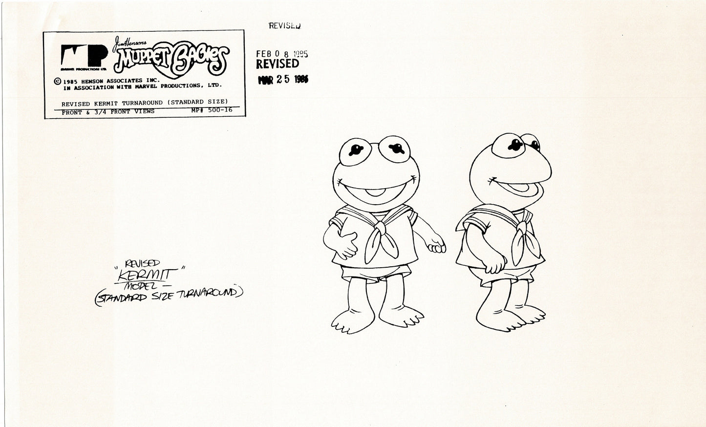 Muppets Disney Muppet Babies Production Animation Model Copy Lot of 22 Jim Henson Marvel 3