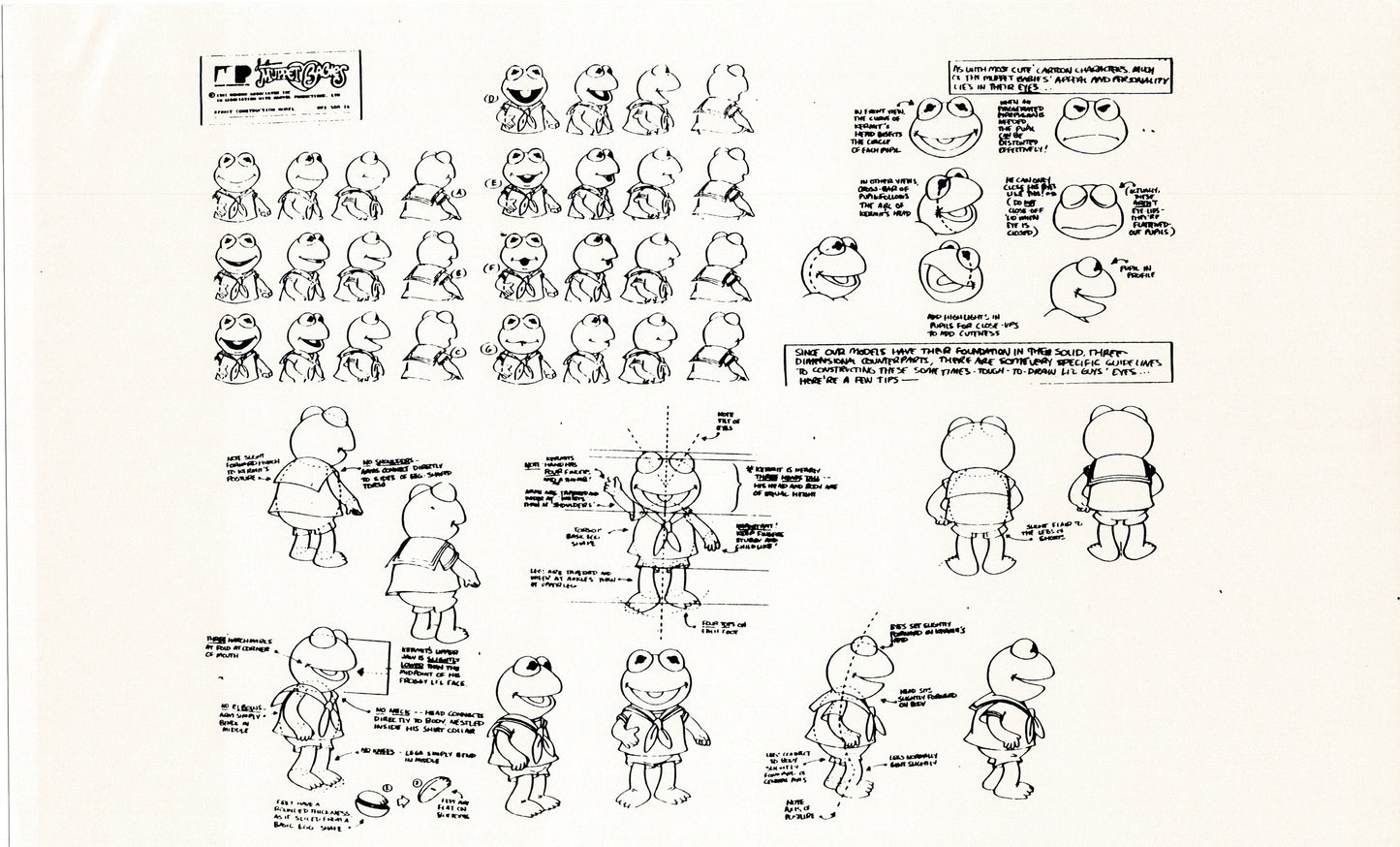 Muppets Disney Muppet Babies Production Animation Model Copy Lot of 22 Jim Henson Marvel 3