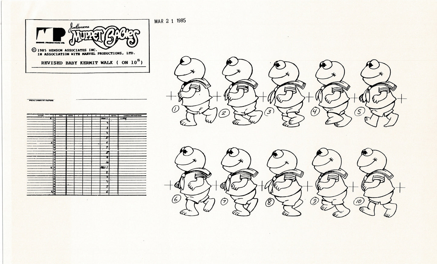 Muppets Disney Muppet Babies Production Animation Model Copy Lot of 22 Jim Henson Marvel 3