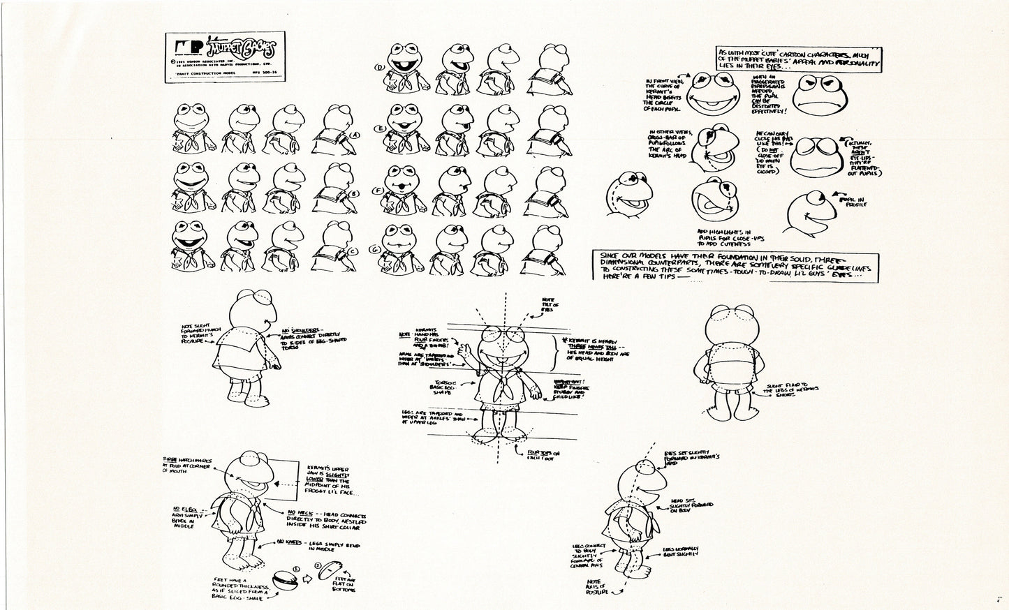 Muppets Disney Muppet Babies Production Animation Model Copy Lot of 22 Jim Henson Marvel 3