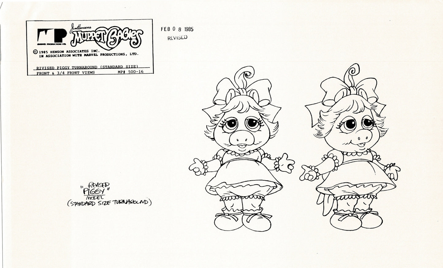 Muppets Disney Muppet Babies Production Animation Model Copy Lot of 22 Jim Henson Marvel 3