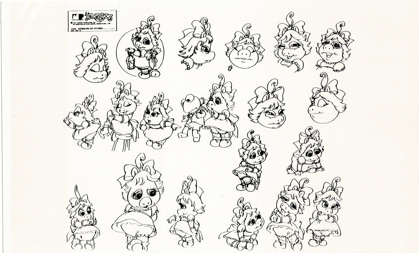 Muppets Disney Muppet Babies Production Animation Model Copy Lot of 22 Jim Henson Marvel 3