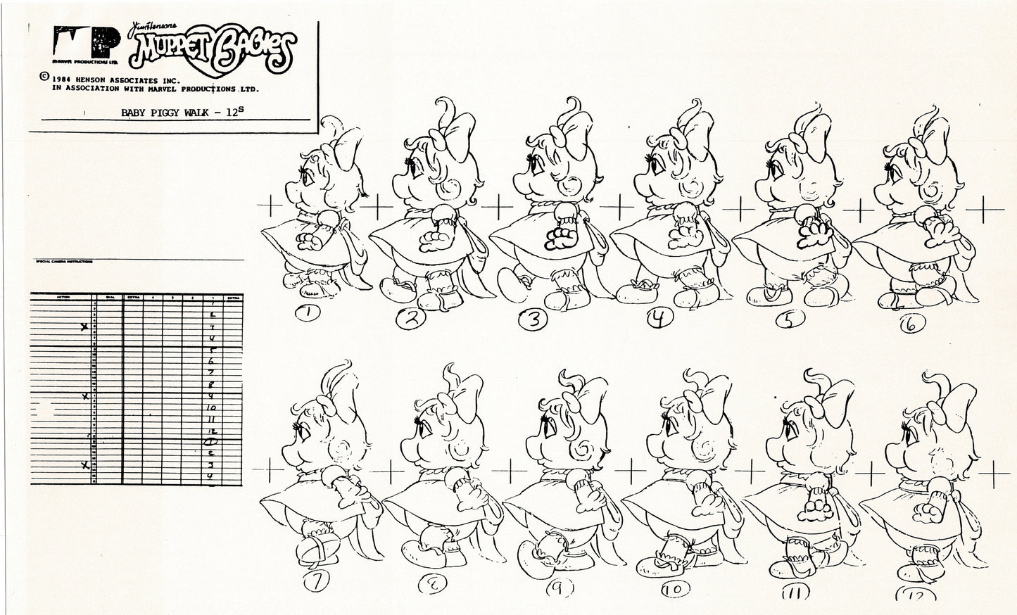 Muppets Disney Muppet Babies Production Animation Model Copy Lot of 22 Jim Henson Marvel 3