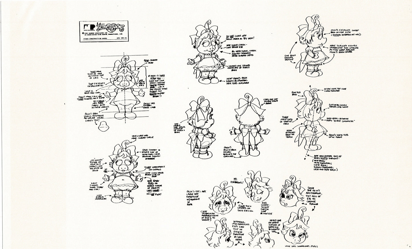 Muppets Disney Muppet Babies Production Animation Model Copy Lot of 22 Jim Henson Marvel 3