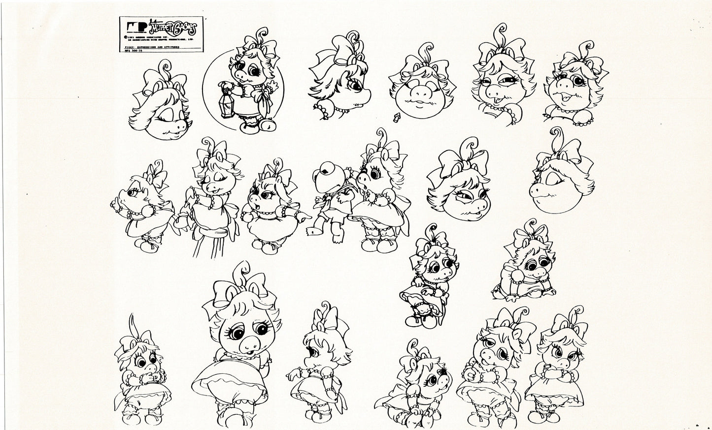 Muppets Disney Muppet Babies Production Animation Model Copy Lot of 22 Jim Henson Marvel 3