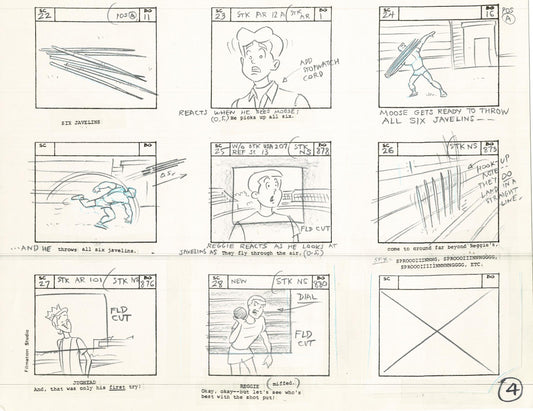 Archie Storyboard Animation Riverdale Cartoon Page Filmation 1977 B-004