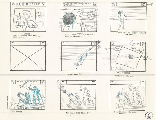 Archie Storyboard Animation Riverdale Cartoon Page Filmation 1977 B-006