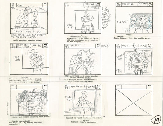 Archie Storyboard Animation Riverdale Cartoon Page Filmation 1977 B-014