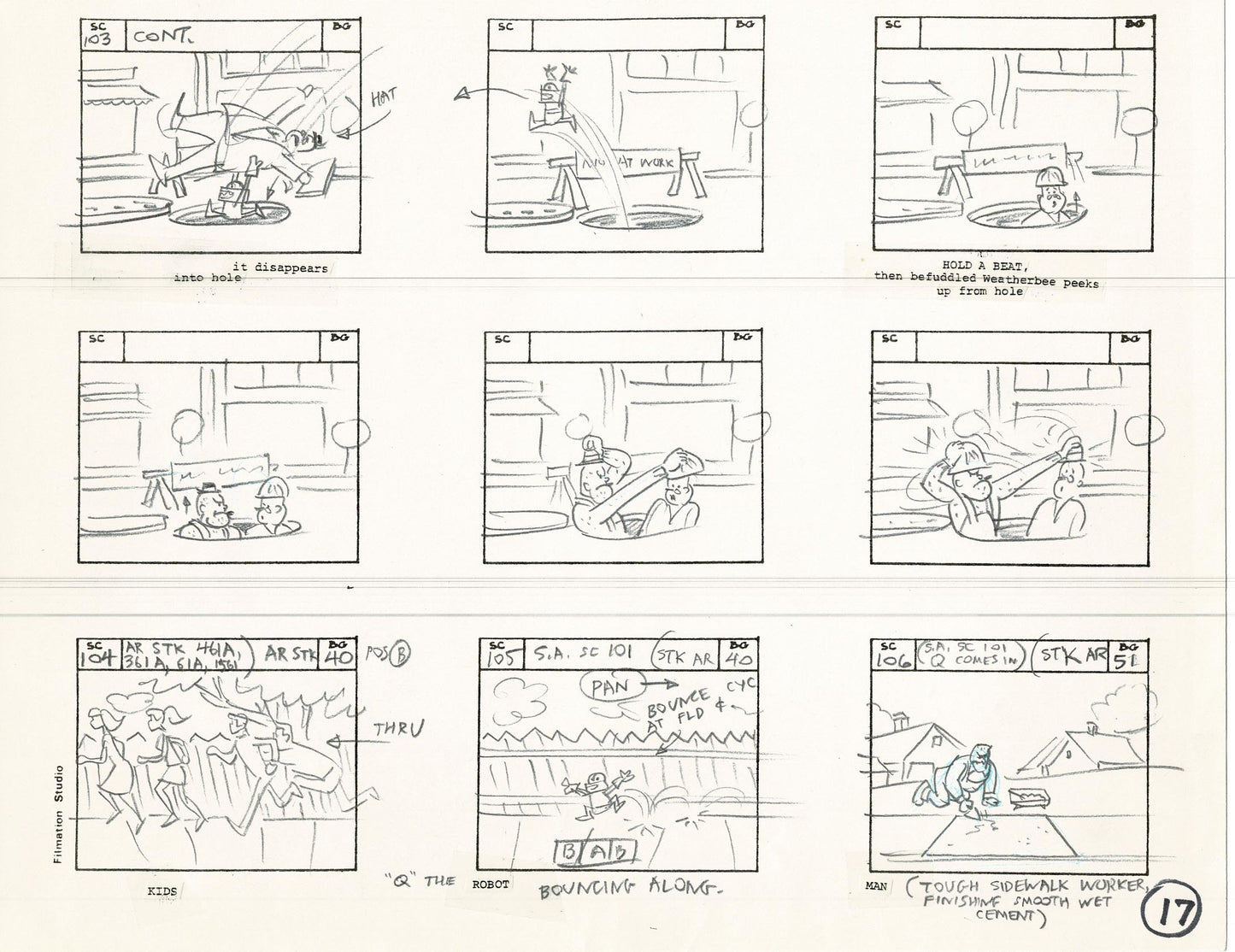 Archie Storyboard Animation Riverdale Cartoon Page Filmation 1977 B-017