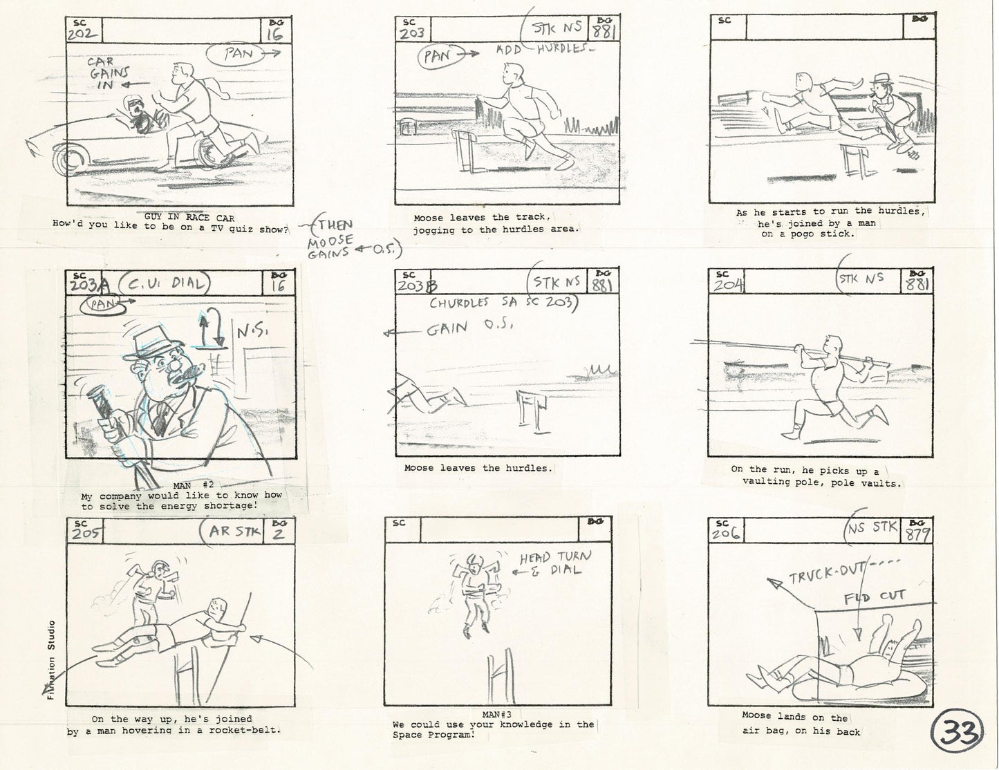 Archie Storyboard Animation Riverdale Cartoon Page Filmation 1977 B-033