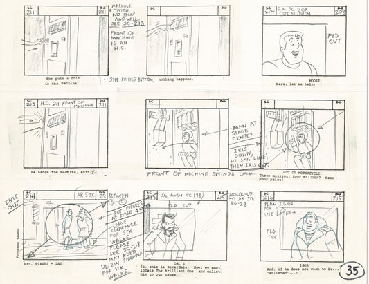 Archie Storyboard Animation Riverdale Cartoon Page Filmation 1977 B-035