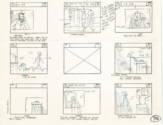 Archie Storyboard Animation Riverdale Cartoon Page Filmation 1977 B-036