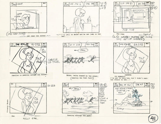 Archie Storyboard Animation Riverdale Cartoon Page Filmation 1977 B-041