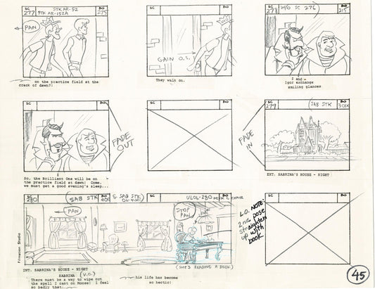 Archie Storyboard Animation Riverdale Cartoon Page Filmation 1977 B-045