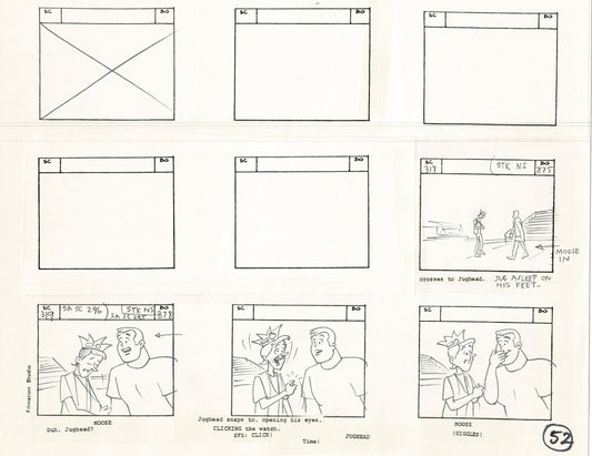 Archie Storyboard Animation Riverdale Cartoon Page Filmation 1977 B-051