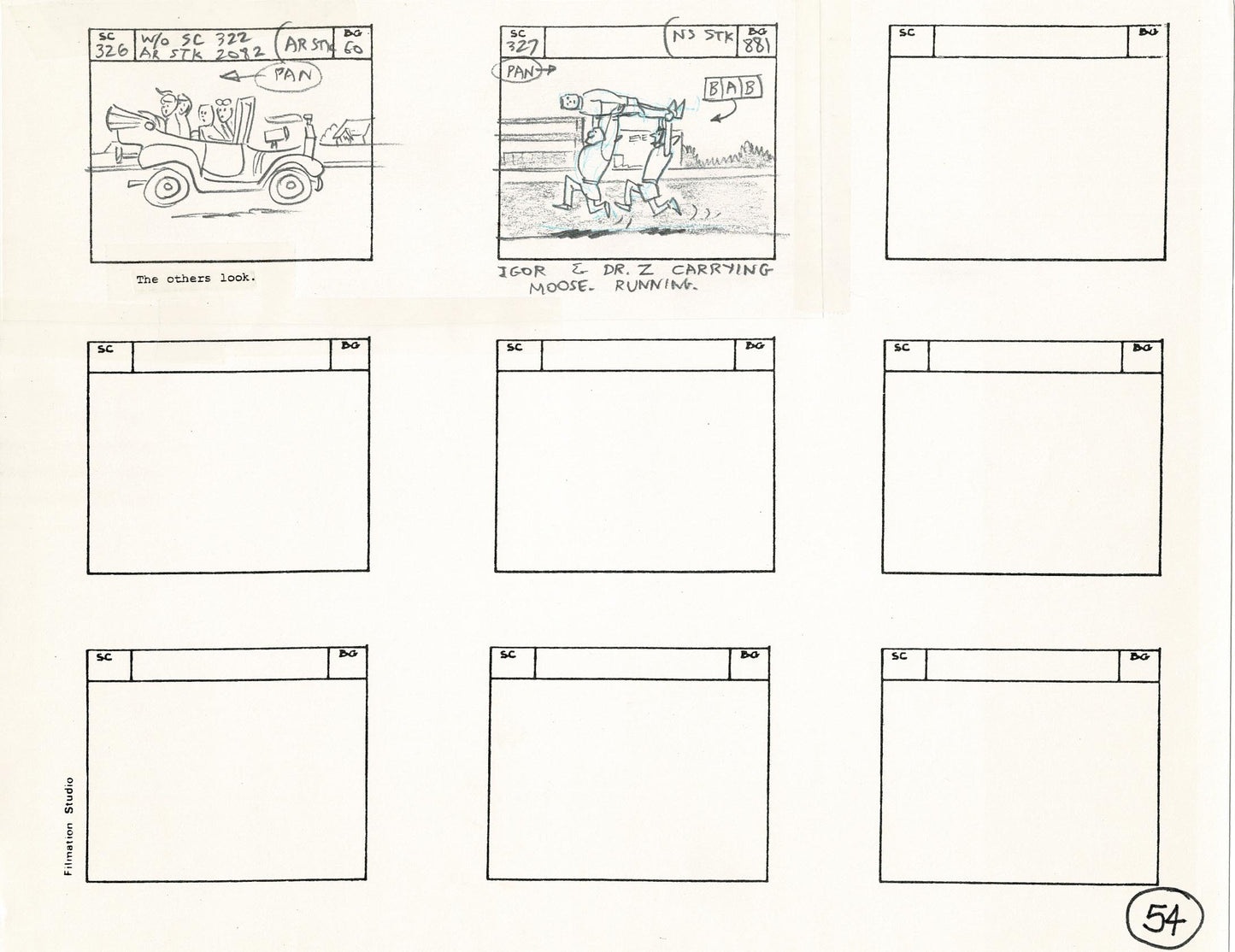 Archie Storyboard Animation Riverdale Cartoon Page Filmation 1977 B-053