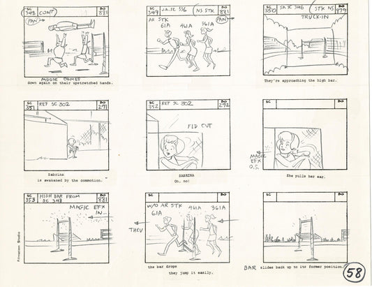 Archie Storyboard Animation Riverdale Cartoon Page Filmation 1977 B-057