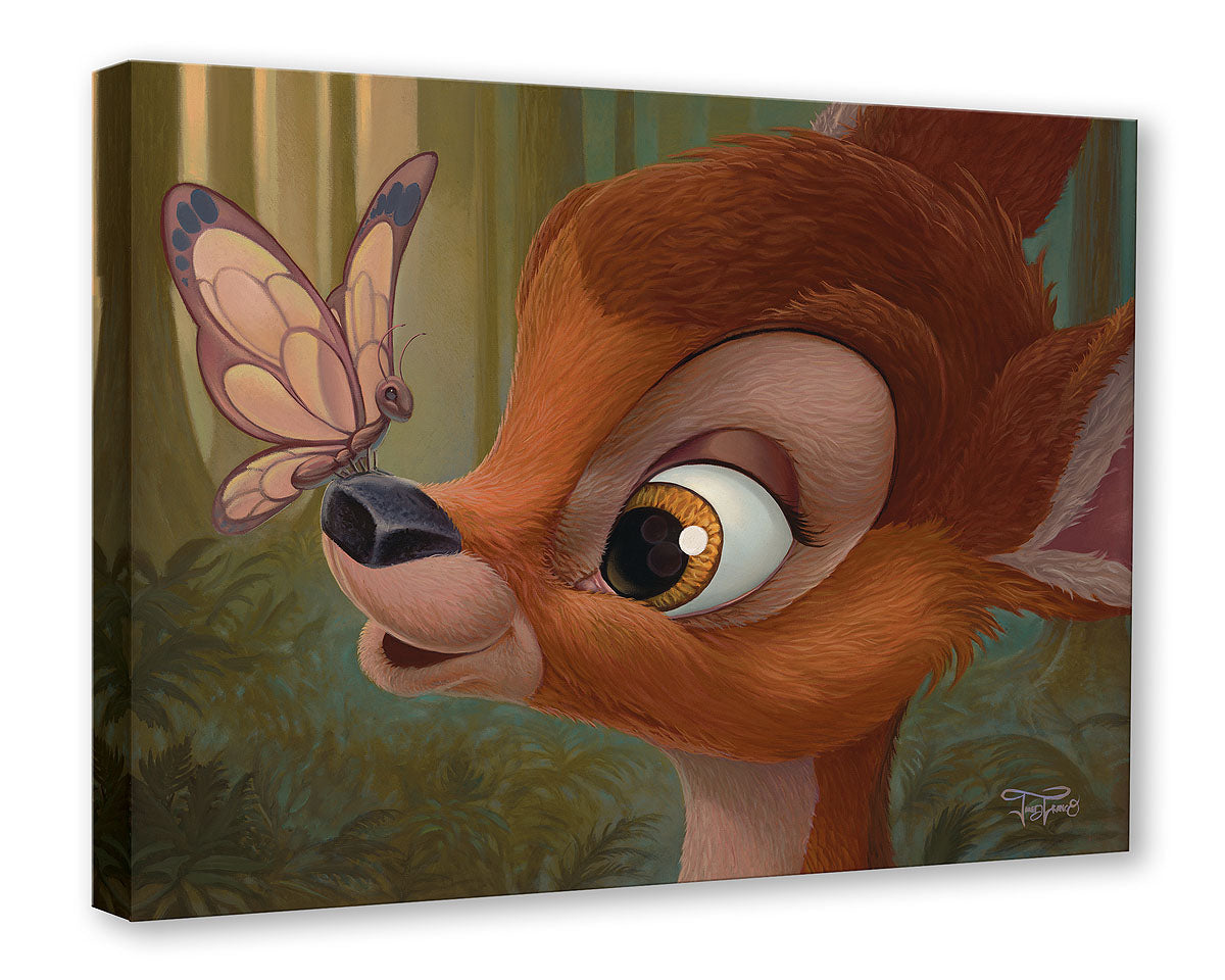 Bambi Walt Disney Fine Art Jared Franco Limited Edition TOC Canvas Print of 1500 Nosey Butterfly