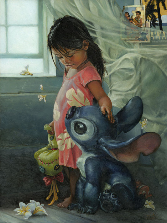 Lilo & Stitch Walt Disney Fine Art Heather Edwards Signed Limited Edition of 95 Print on Fine Art Paper "Ohana Means Family" - PRE