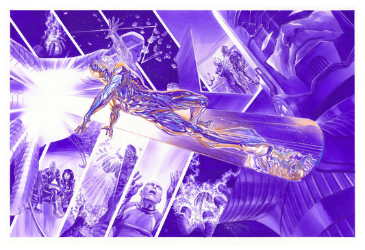 Origins Silver Surfer Alex Ross Signed Marvel SDCC 2026 Exclusive Print on Canvas Limited Edition of 5 Printers Proof Edition