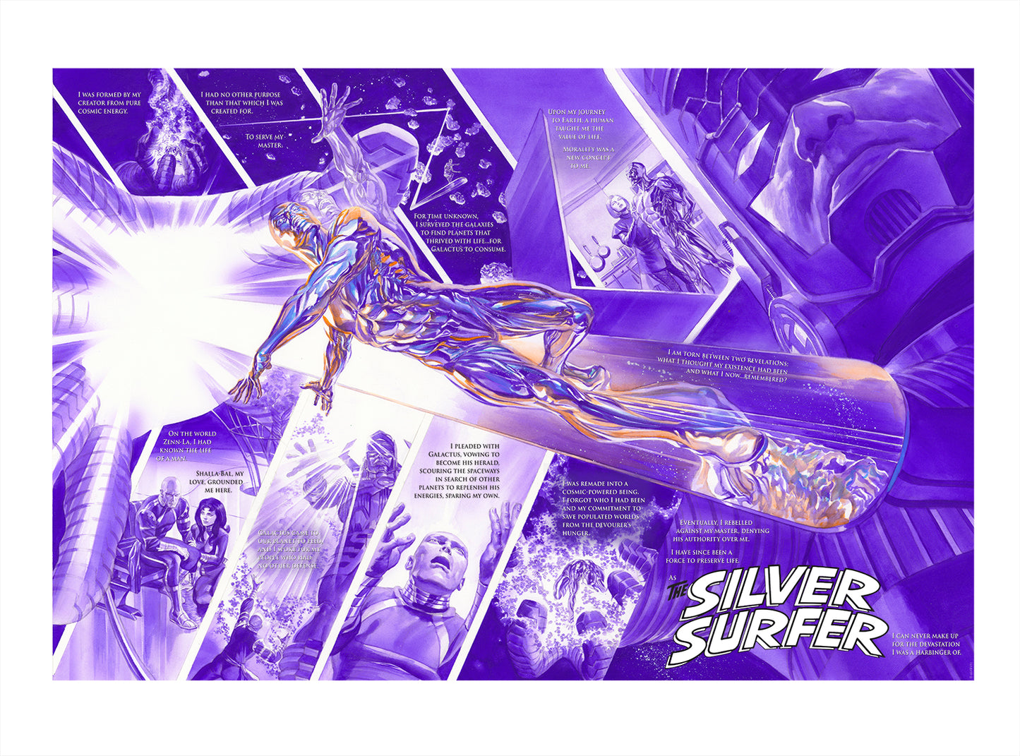 Origins Silver Surfer Alex Ross Signed Marvel SDCC 2026 Exclusive Print on Paper Limited Edition of 100 Regular Edition