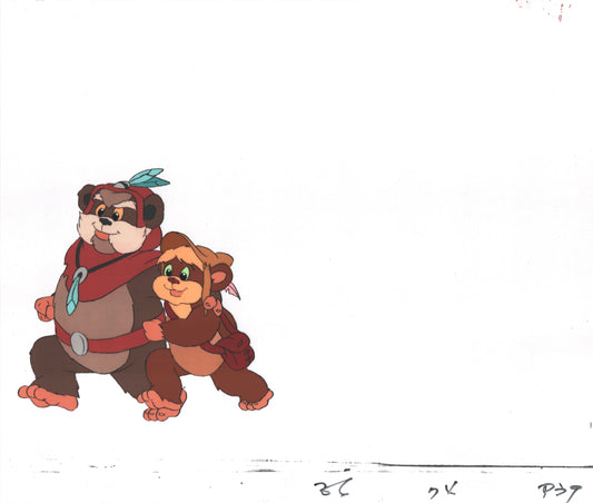 Star Wars: Ewoks Original Production Animation Cel and Drawing from Lucasfilm D-P39
