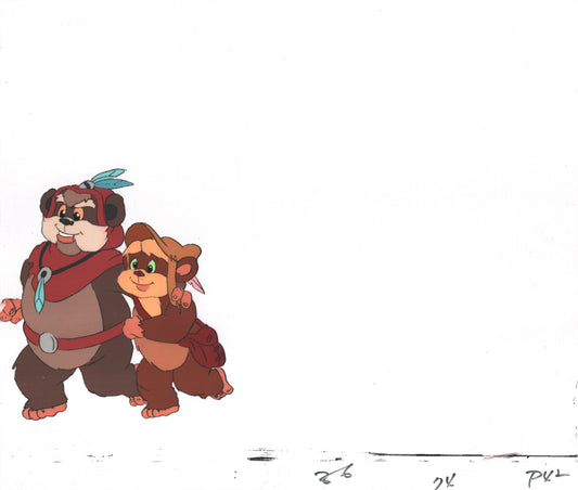 Star Wars: Ewoks Original Production Animation Cel and Drawing from Lucasfilm D-P42