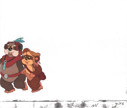 Star Wars: Ewoks Original Production Animation Cel and Drawing from Lucasfilm D-P43