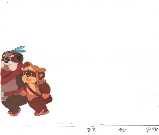 Star Wars: Ewoks Original Production Animation Cel and Drawing from Lucasfilm D-P44