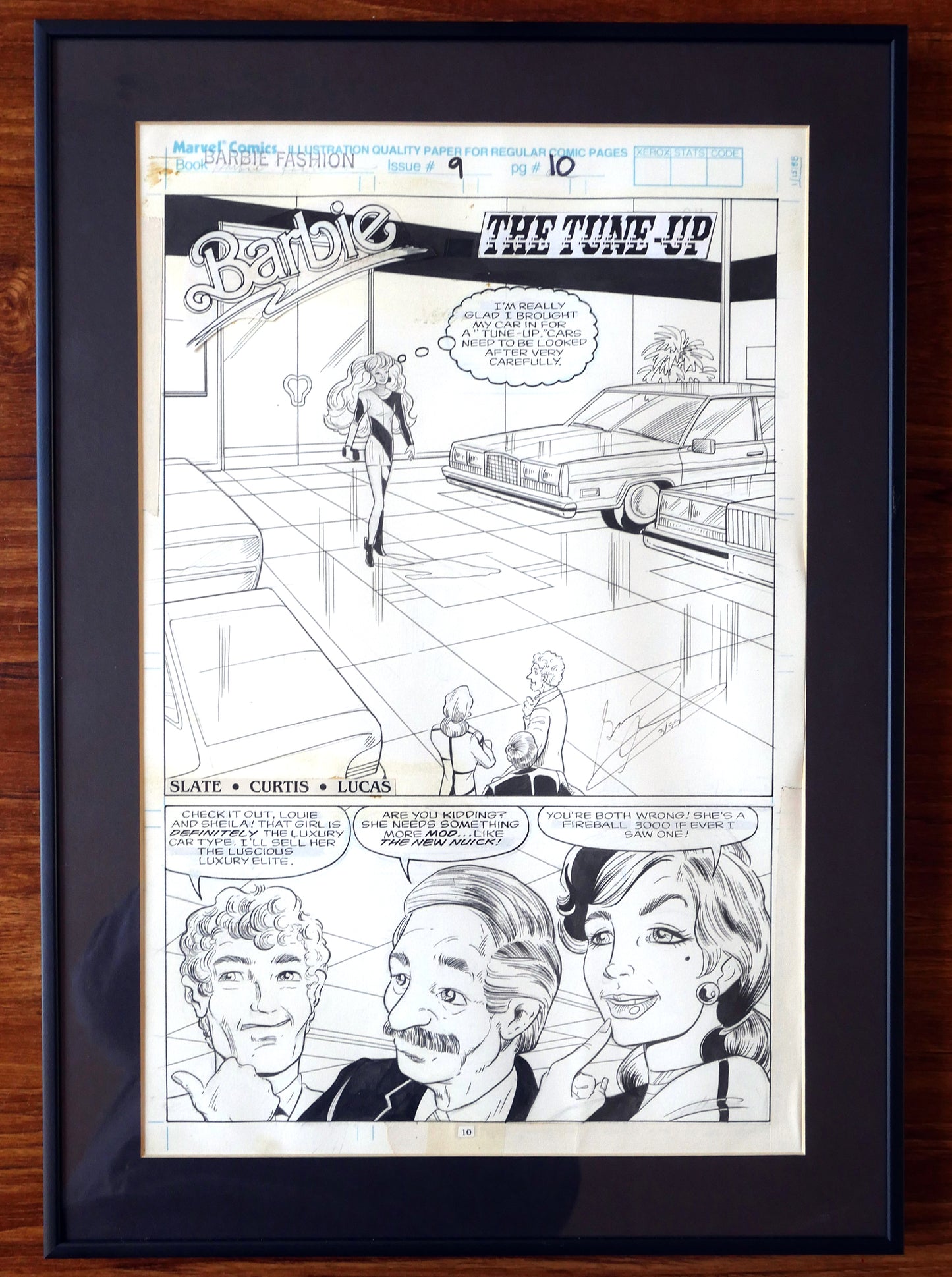 Barbie Fashion Comic Art Page #9 page 10 Hand-inked Marvel Signed 1991 C-JC