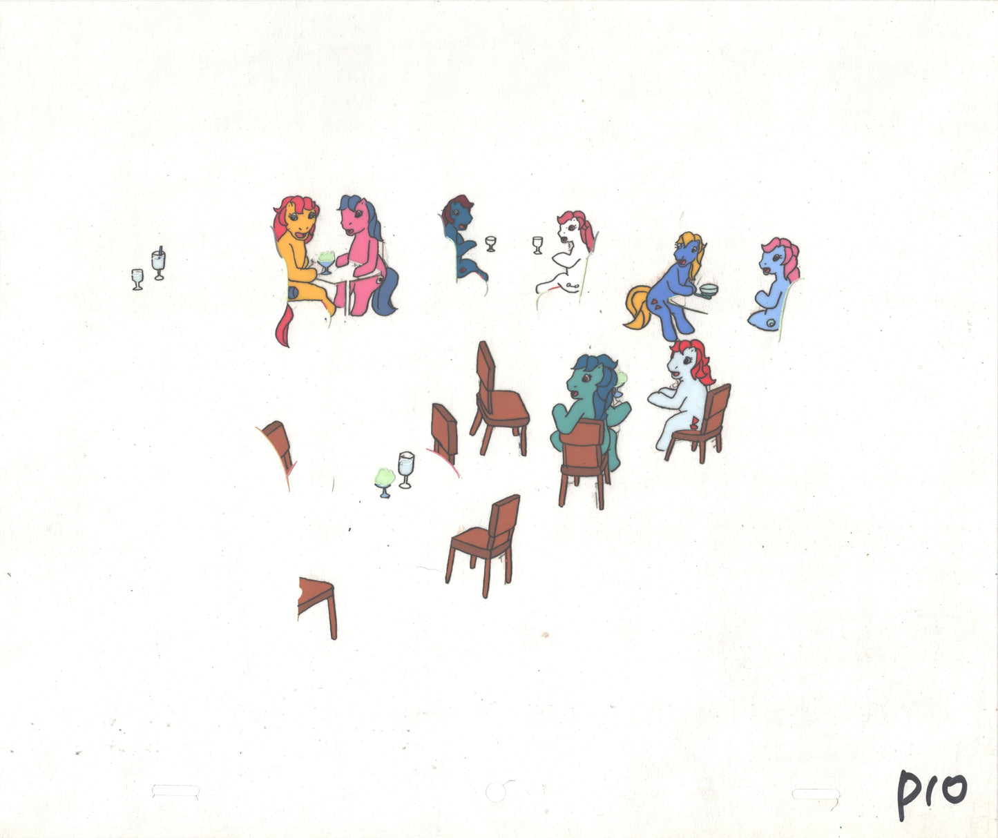 My Little Pony Original Production Animation Cel Hasbro Sunbow 1980s or 90s Used to Make the Cartoon H-P10