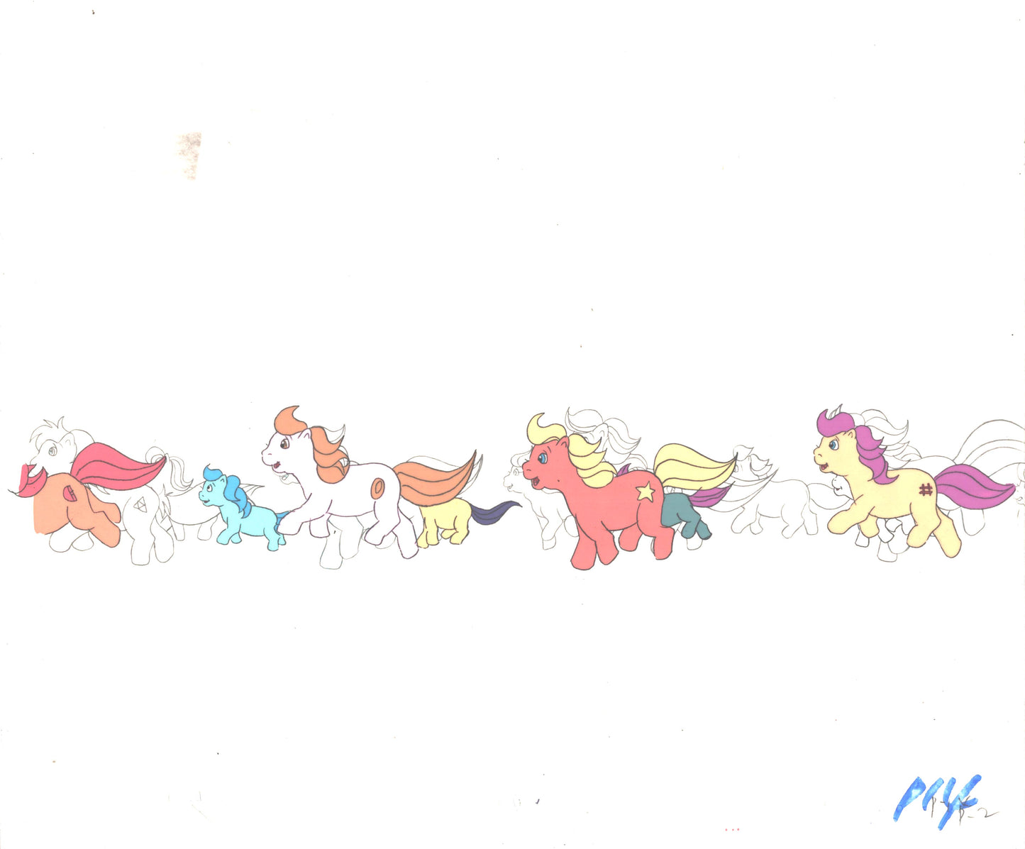 My Little Pony Original Production Animation Cel Hasbro Sunbow 1980s or 90s Used to Make the Cartoon G-P14