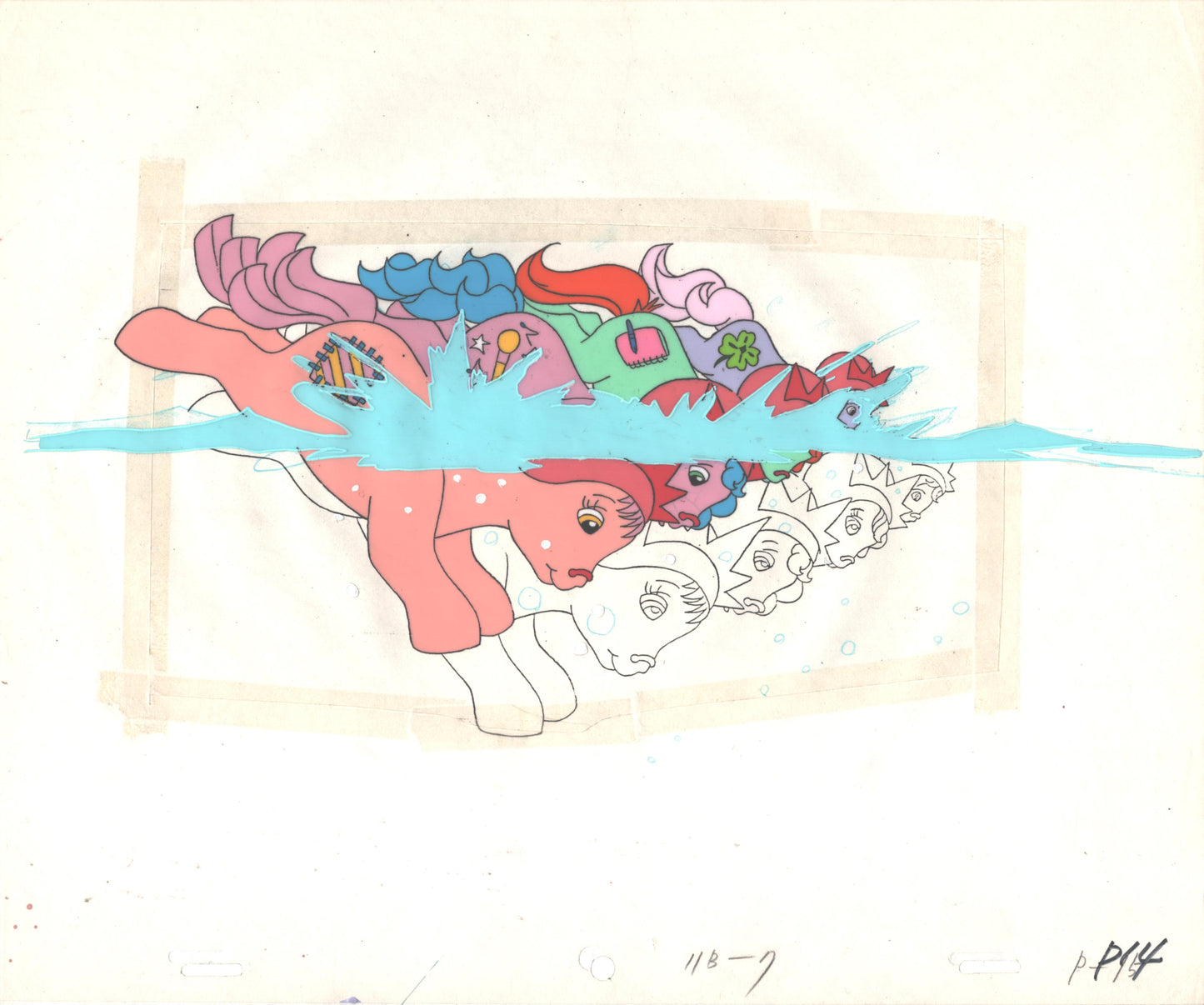 My Little Pony Original Production Animation Cel Hasbro Sunbow 1980s or 90s Used to Make the Cartoon J-P14
