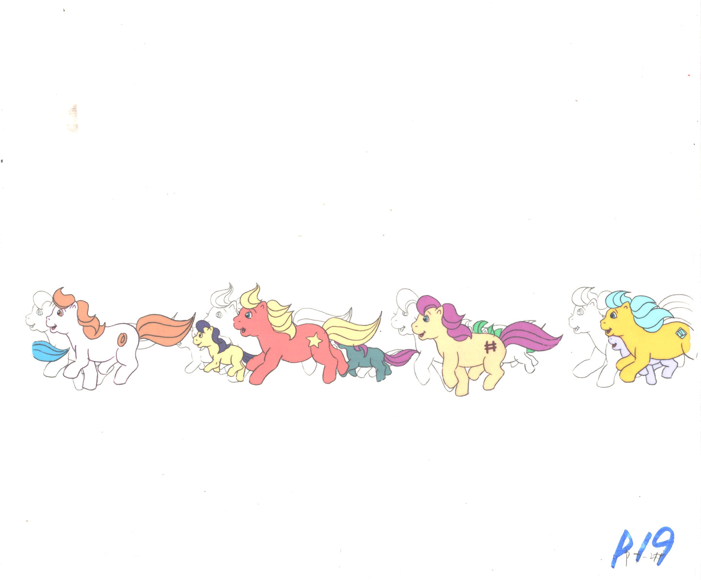 My Little Pony Original Production Animation Cel Hasbro Sunbow 1980s or 90s Used to Make the Cartoon G-P19A
