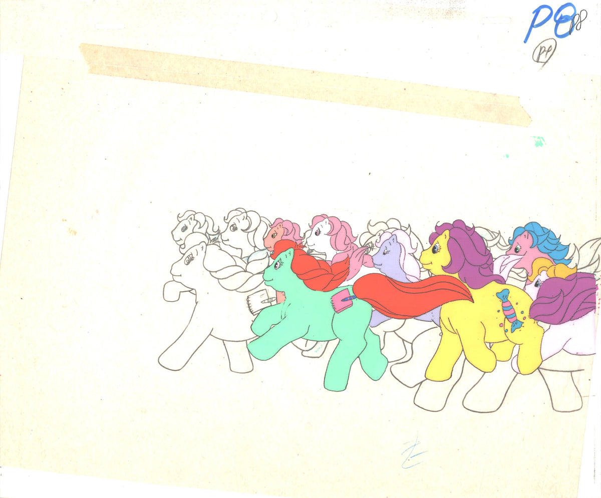 Sunbow Animation Style My Little Pony Original Production Animation Cel Hasbro Sunbow 1980s o ...