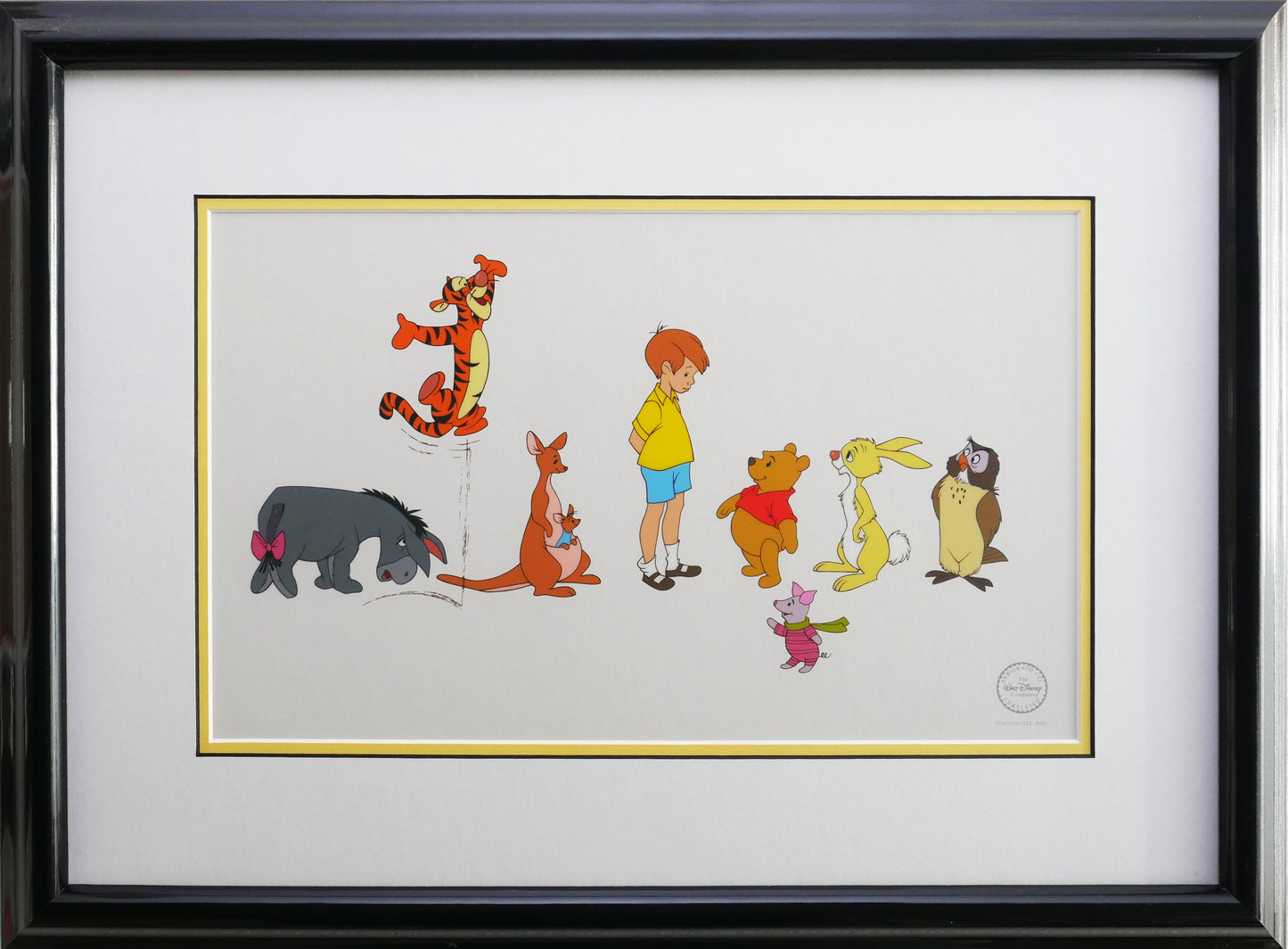 Winnie the Pooh Animation Sericel from the Walt Disney Store Original Stock Framed 1994 A-C