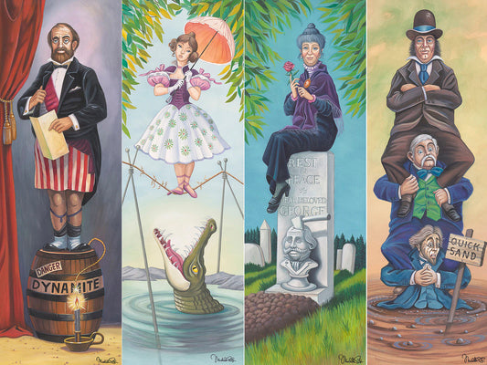 Haunted Mansion SET OF 4 Walt Disney Fine Art Michelle St. Laurent Signed Limited Edition of 25 Prints on Paper - The Portrait Series - PREMIERE ED