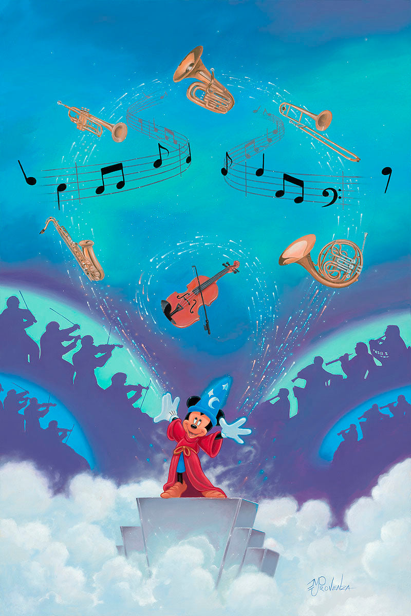 Fantasia Mickey Mouse Sorcerer Walt Disney Fine Art Michael Provenza Signed Limited Edition 95 Canvas Print "Maestro"