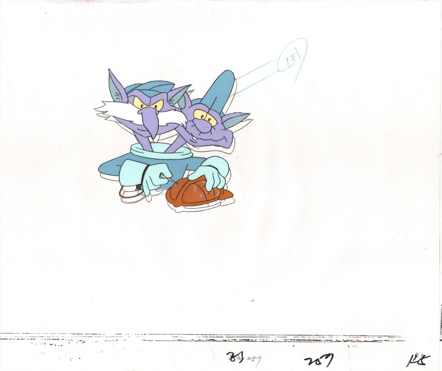 Star Wars: Ewoks Original Production Animation Cel and Drawing (drawing is stuck) from Lucasfilm C-R5