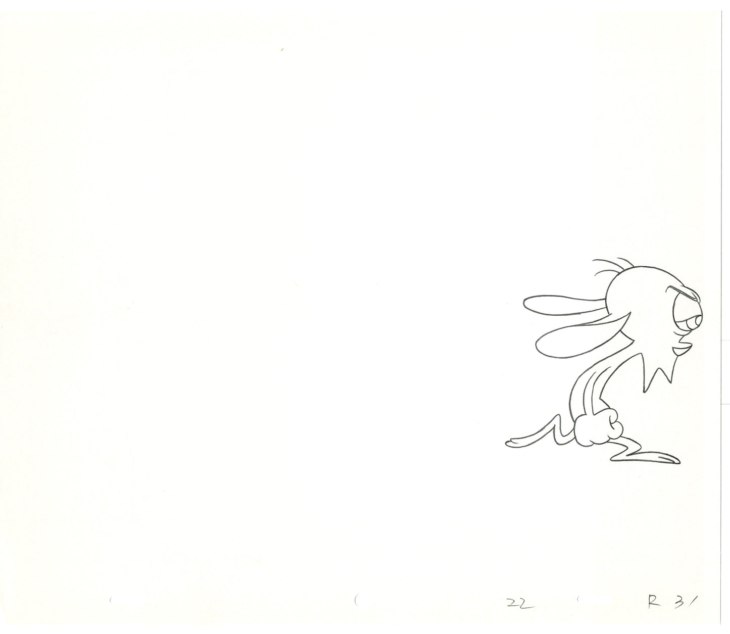 Ren and Stimpy Production Animation Cel Drawing Nickelodeon 1994 C-07