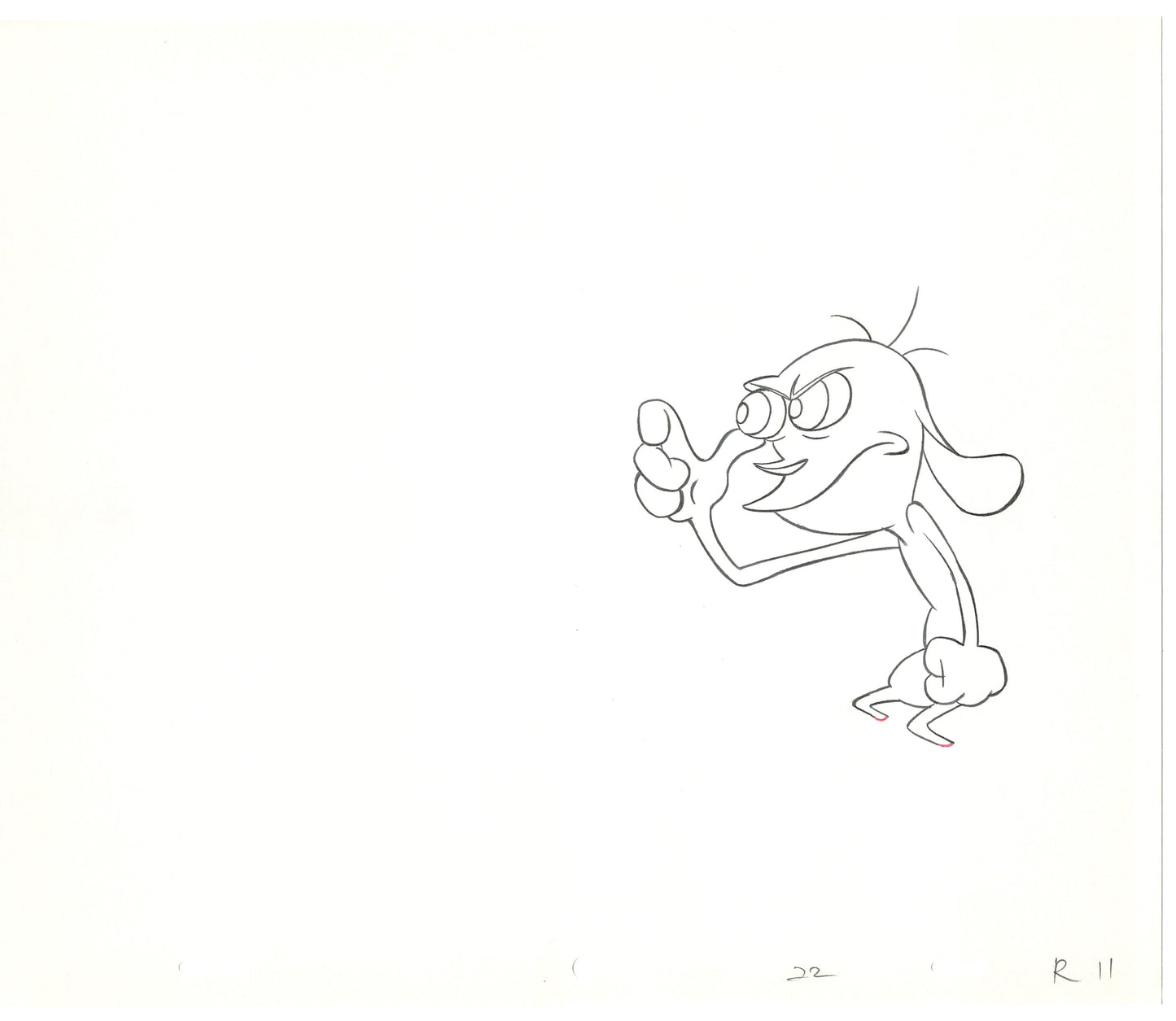 Ren and Stimpy Production Animation Cel Drawing Nickelodeon 1994 C-12