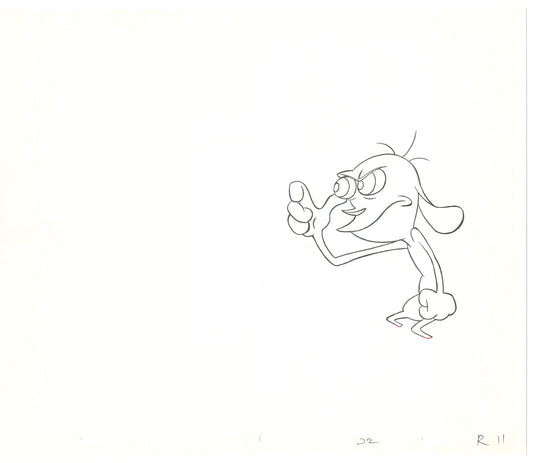 Ren and Stimpy Production Animation Cel Drawing Nickelodeon 1994 C-12