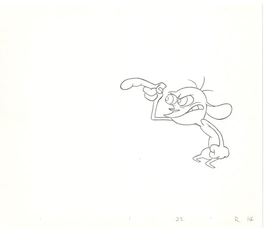 Ren and Stimpy Production Animation Cel Drawing Nickelodeon 1994 C-15